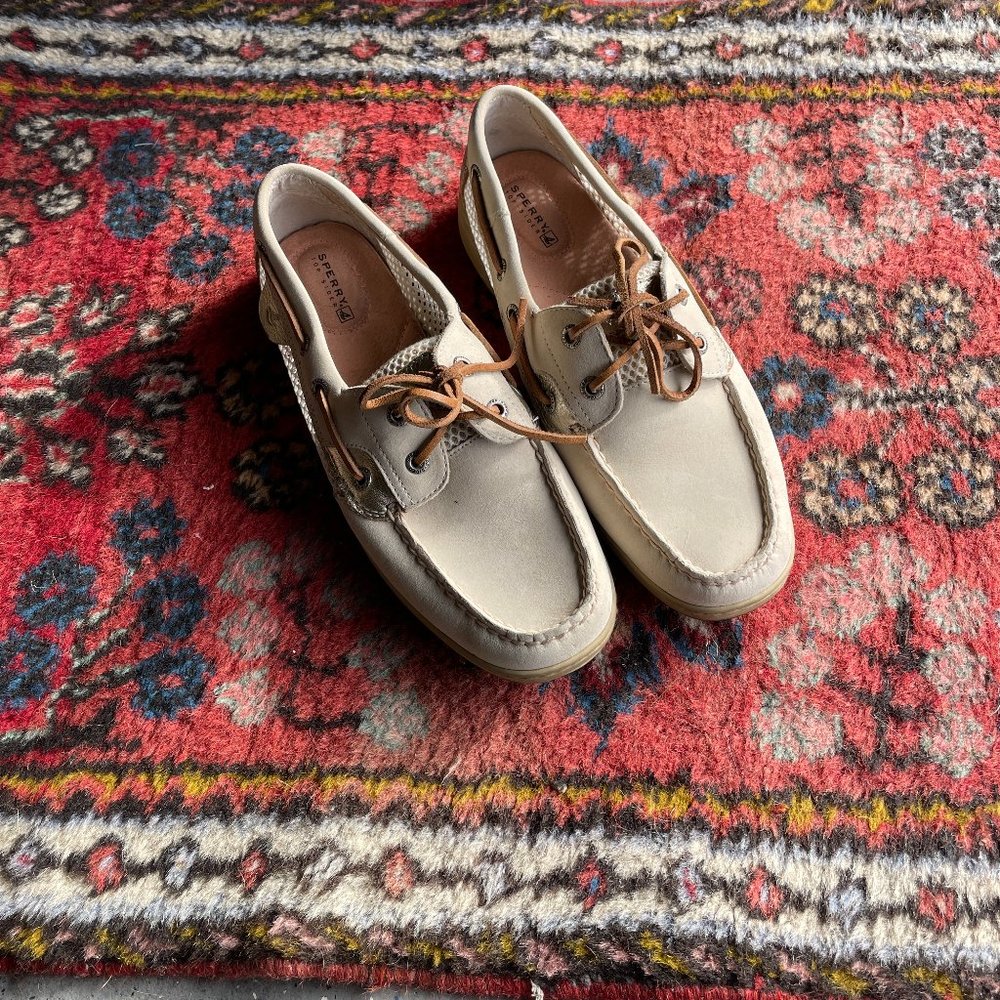 Sperry Women's Metallic Perforated Boat Shoe - 8.5